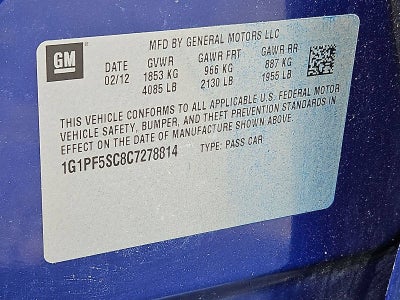 2012 Chevrolet Cruze LT w/1LT