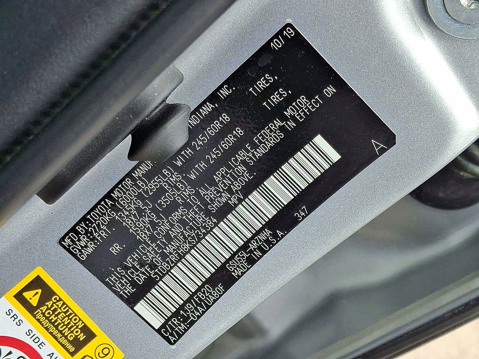 2019 Toyota Highlander LE