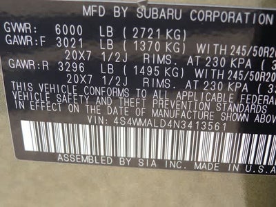 2022 Subaru Ascent Limited 8-Passenger
