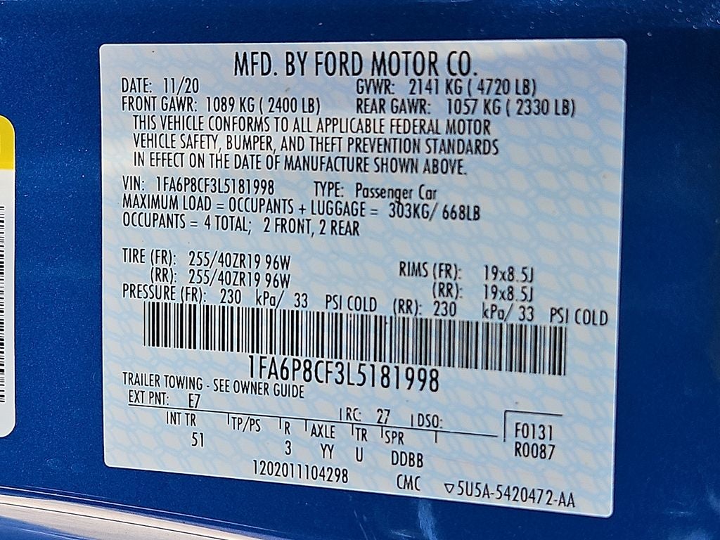 2020 Ford Mustang GT Premium