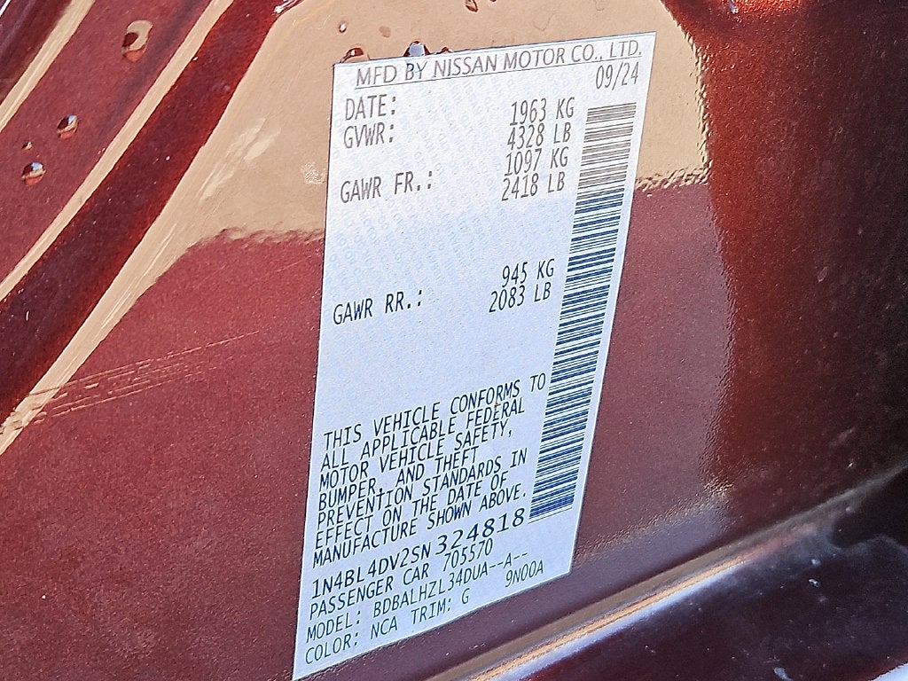 2025 Nissan Altima SV