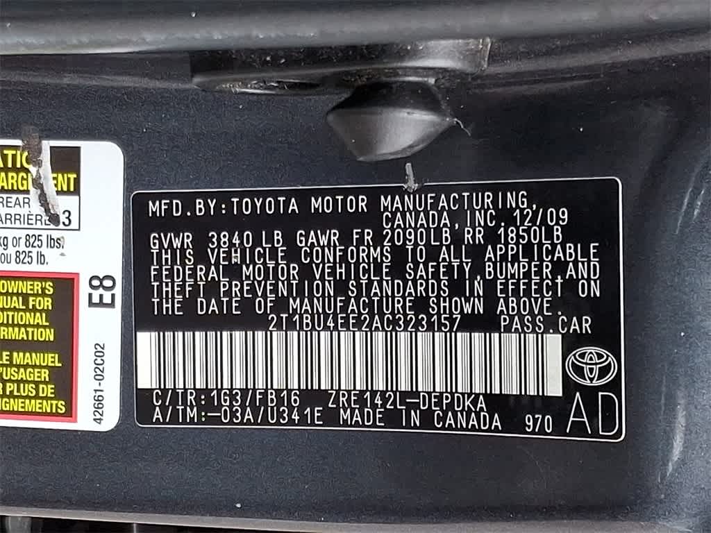 2010 Toyota Corolla 4dr Sdn Auto (Natl)