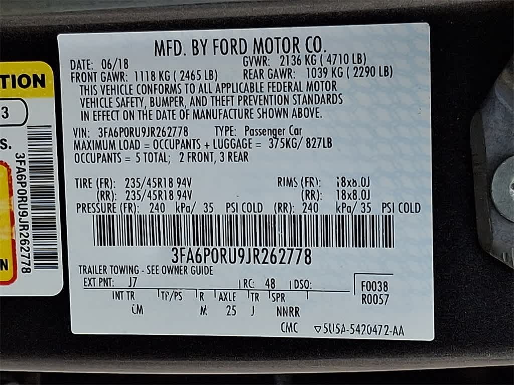 2018 Ford Fusion Hybrid Titanium