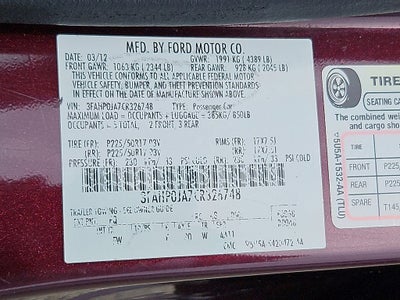 2012 Ford Fusion SEL