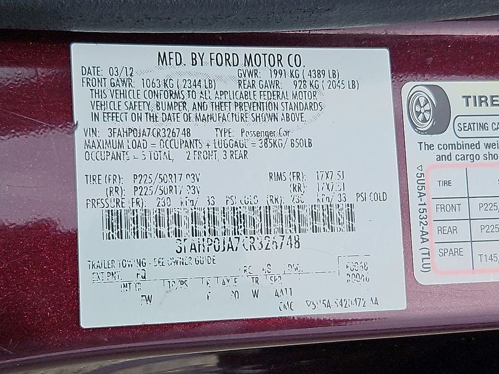 2012 Ford Fusion SEL