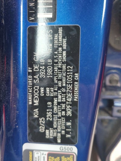 2025 Kia K4 LXS