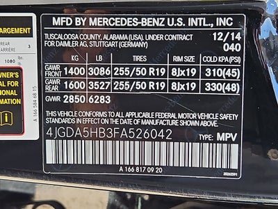2015 Mercedes-Benz ML 350 ML 350