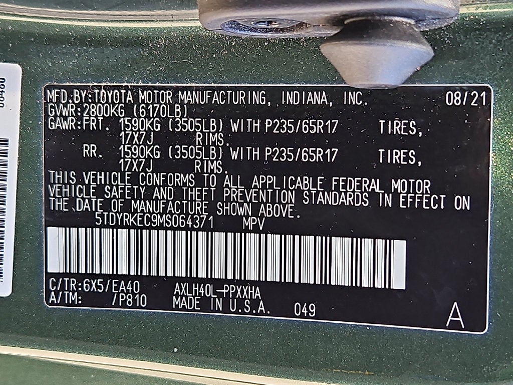 2021 Toyota Sienna XLE