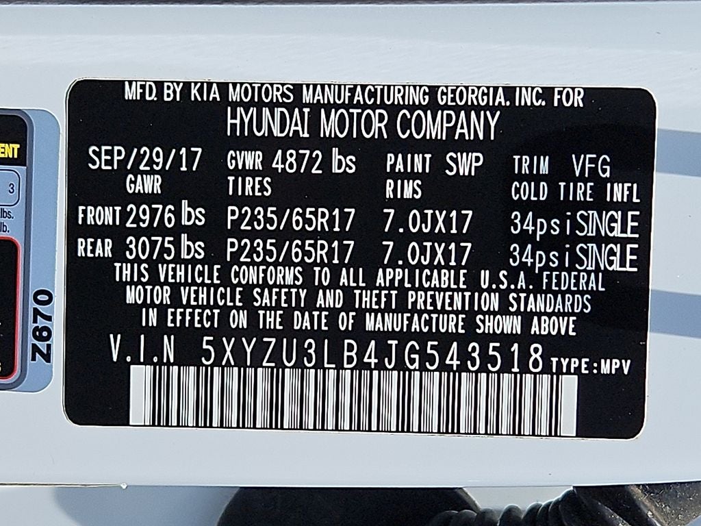 2018 Hyundai Santa Fe Sport 2.4L