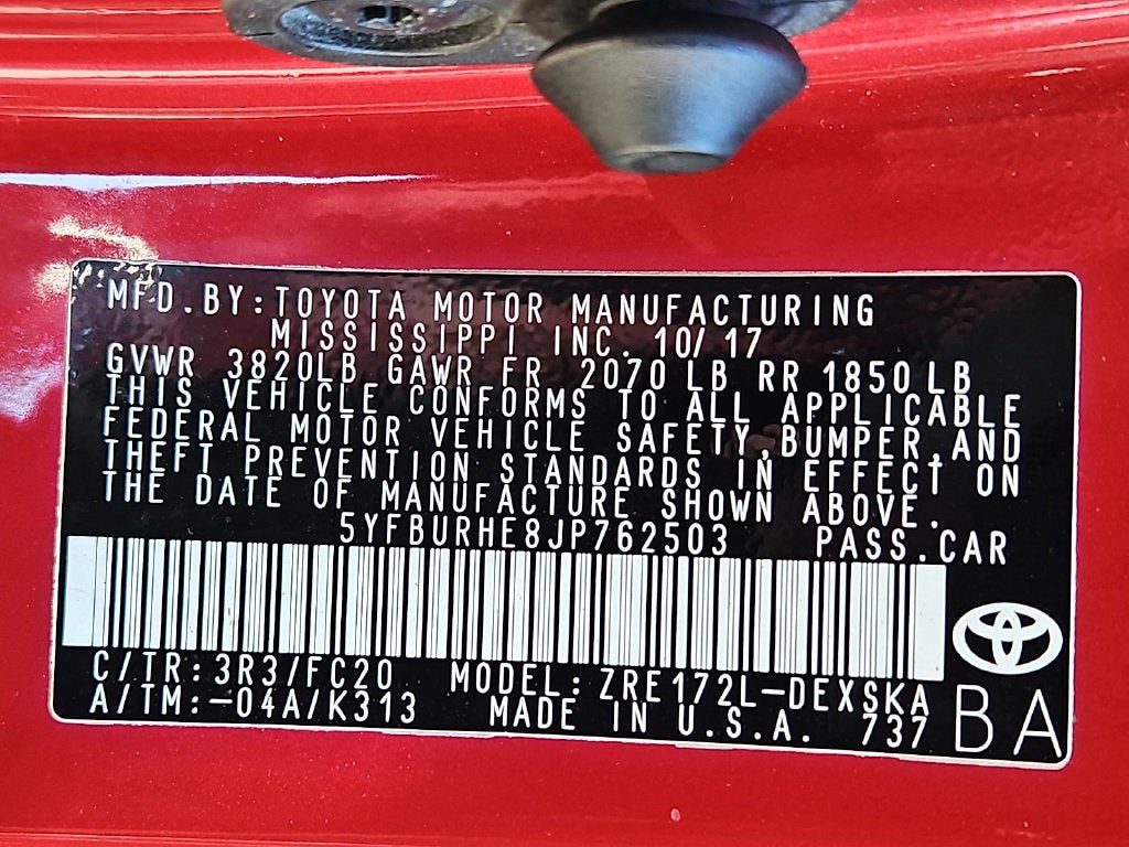 2018 Toyota Corolla SE