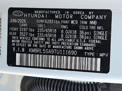 2026 Hyundai Palisade Hybrid Blue SEL 7P