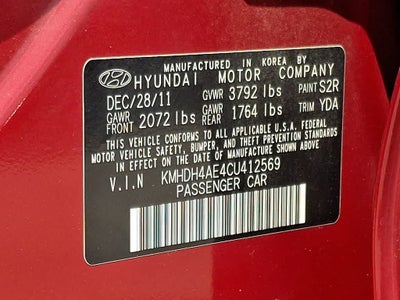 2012 Hyundai Elantra GLS