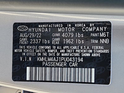 2023 Hyundai Elantra Hybrid Blue