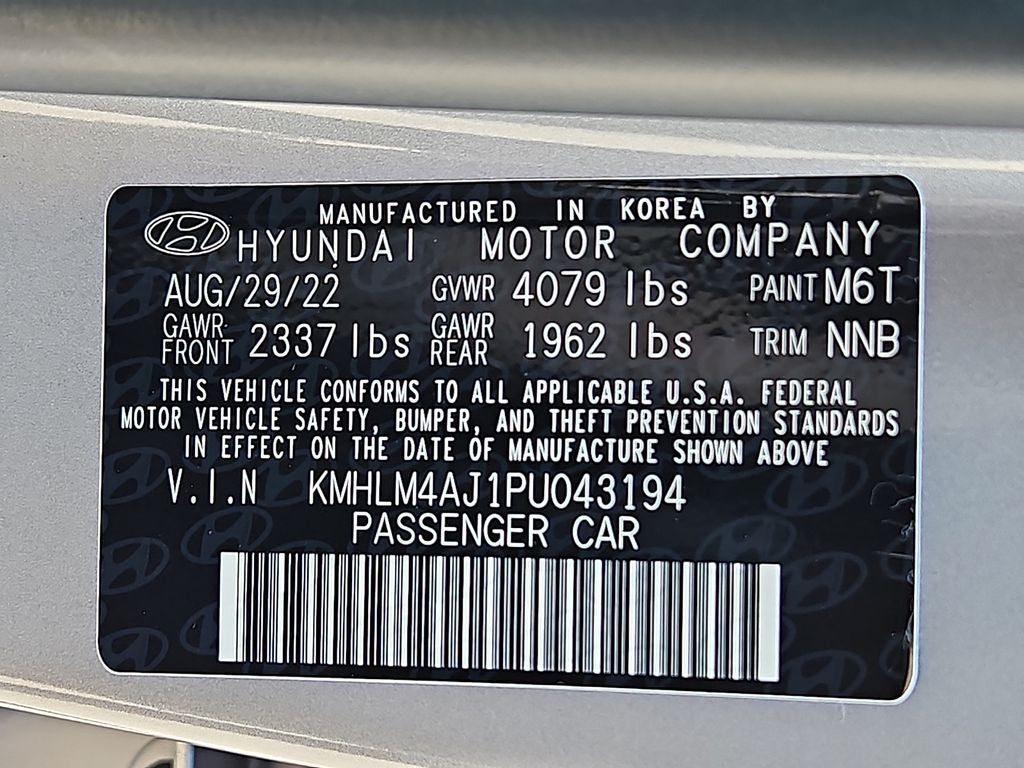 2023 Hyundai Elantra Hybrid Blue