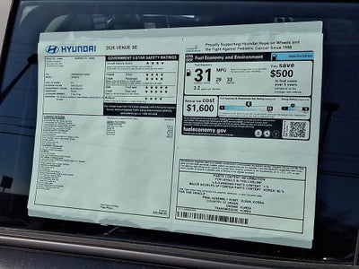 2026 Hyundai Venue SE