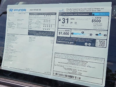 2026 Hyundai Venue SE