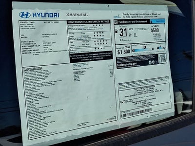 2026 Hyundai Venue SEL