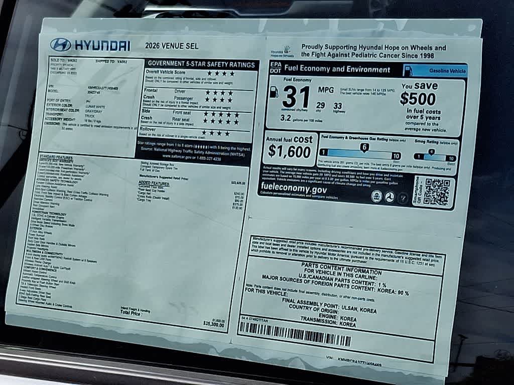 2026 Hyundai Venue SEL