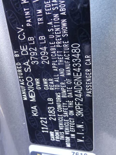 2022 Kia Forte LXS