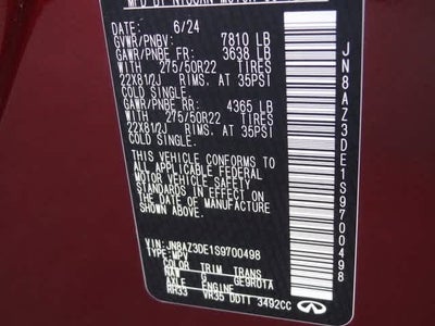 2025 INFINITI QX80 SENSORY