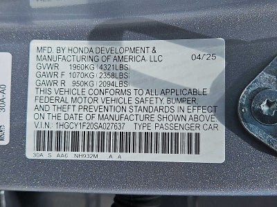 2025 Honda Accord LX