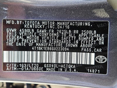 2016 Toyota Avalon Touring