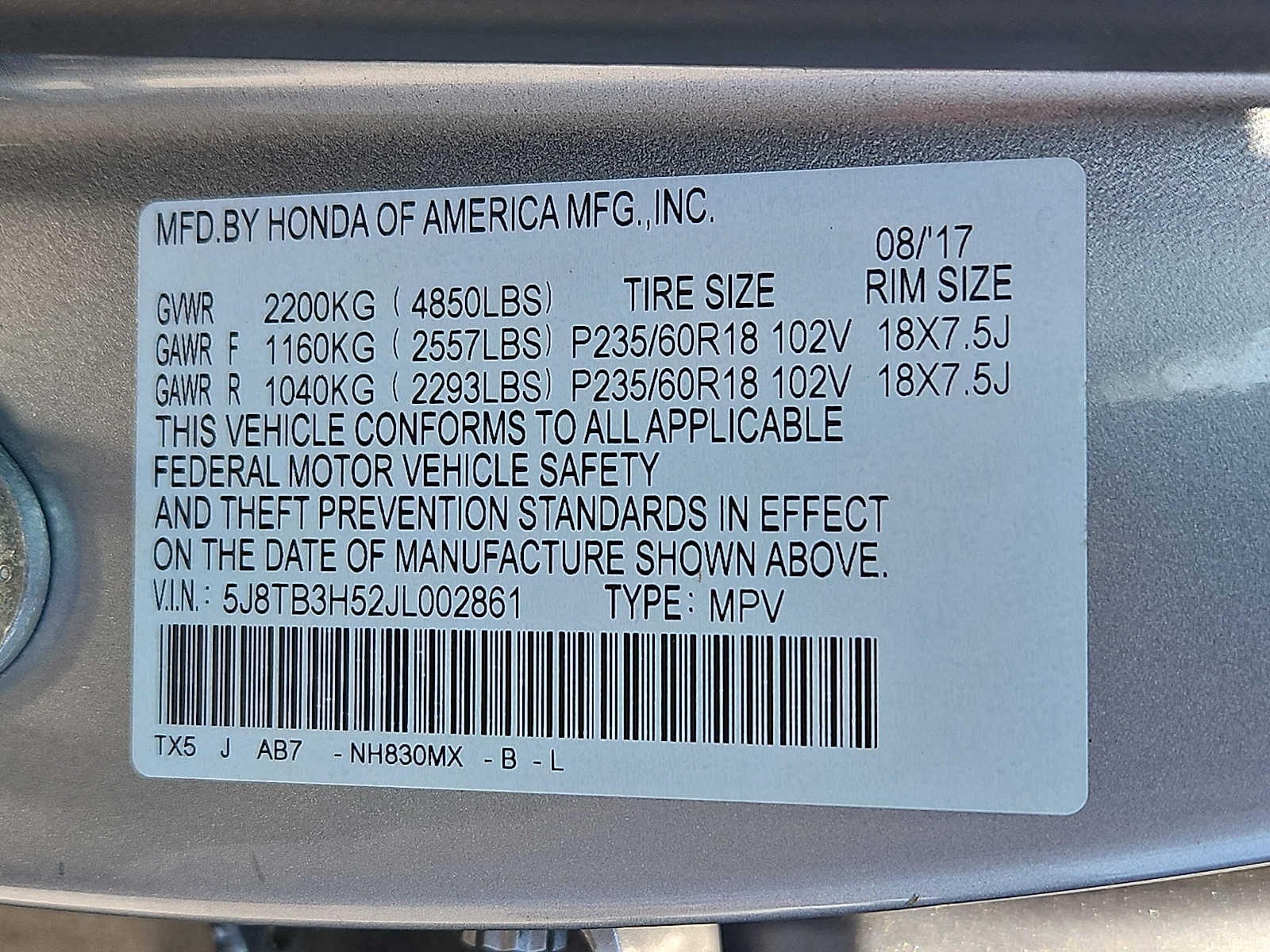 2018 Acura RDX Base