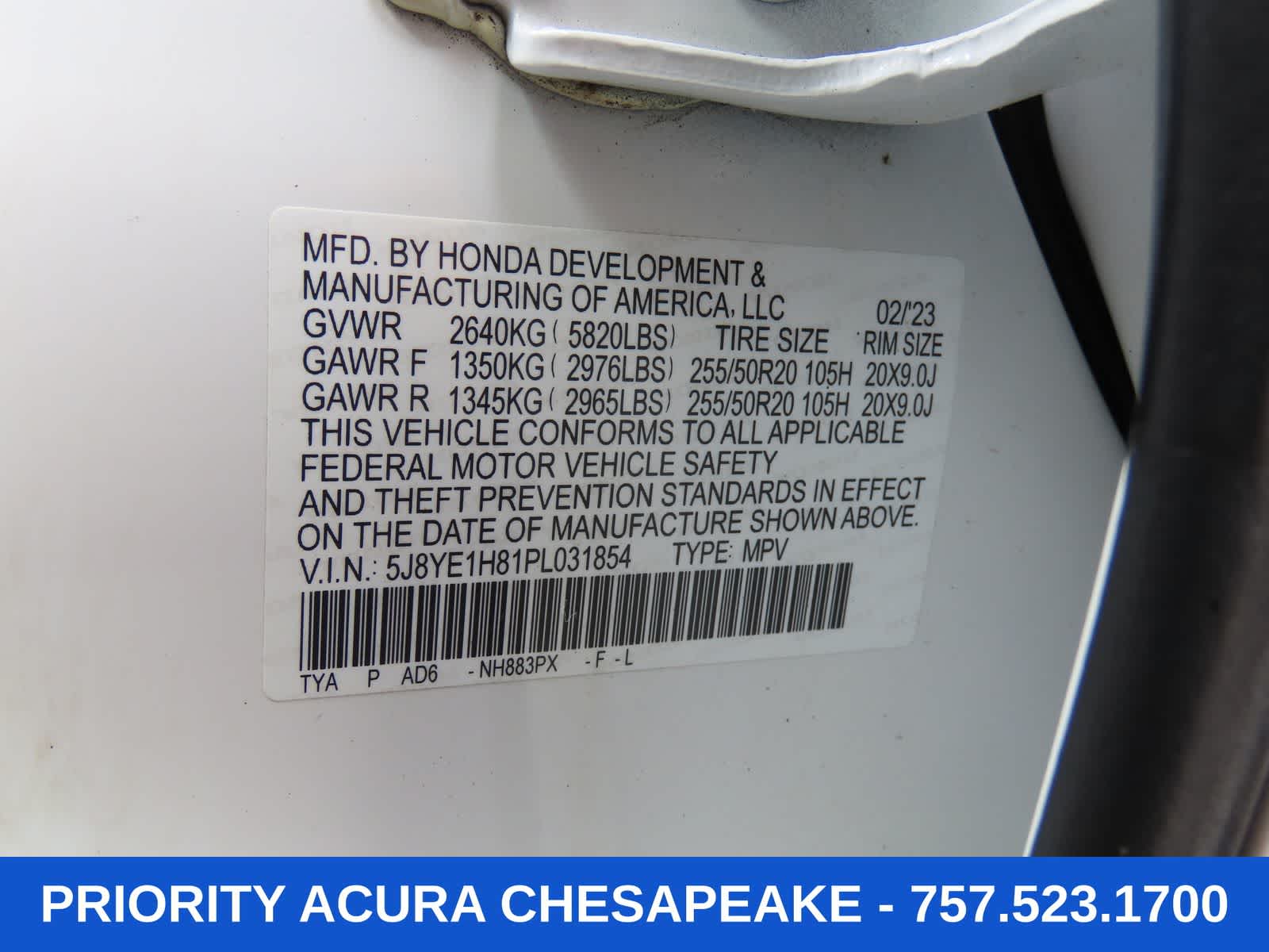 2023 Acura MDX w/Advance Package
