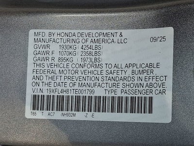 2026 Honda Civic Hatchback Hybrid Sport