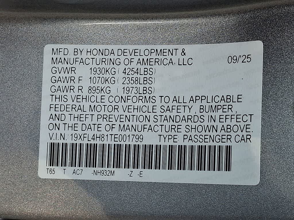 2026 Honda Civic Hatchback Hybrid Sport