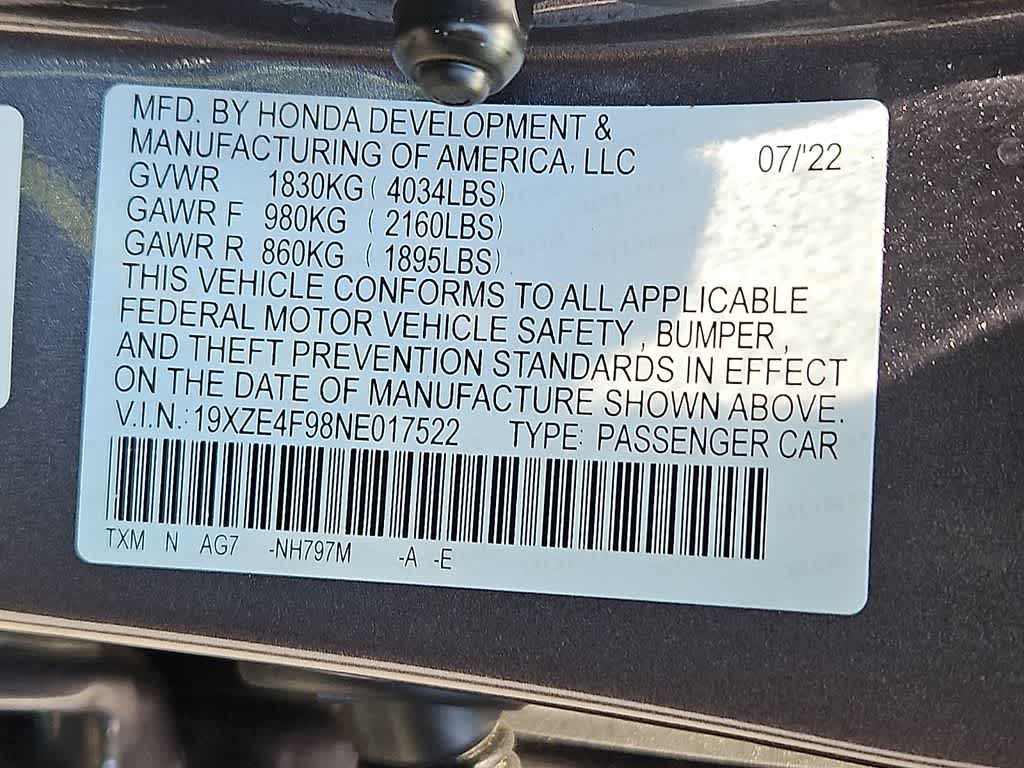 2022 Honda Insight Touring