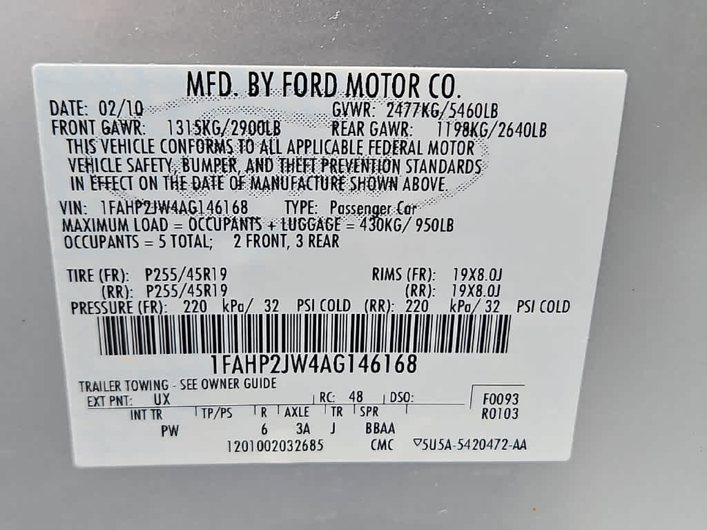 2010 Ford Taurus Limited