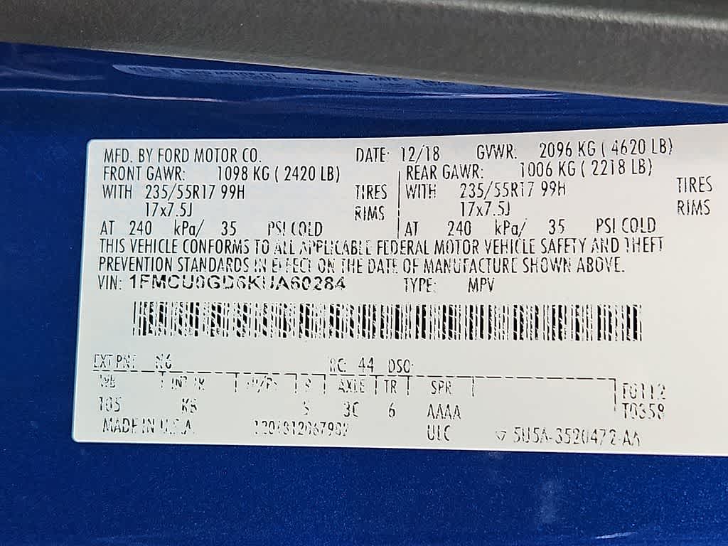 2019 Ford Escape SE