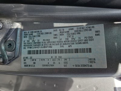 2018 Ford Escape SEL