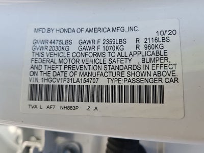 2020 Honda Accord Sedan Sport