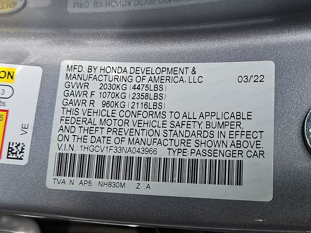 2022 Honda Accord Sport