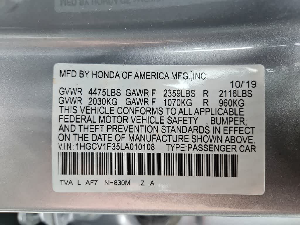 2020 Honda Accord Sedan Sport
