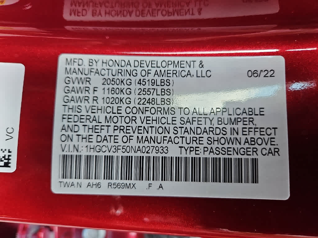 2022 Honda Accord Hybrid EX-L