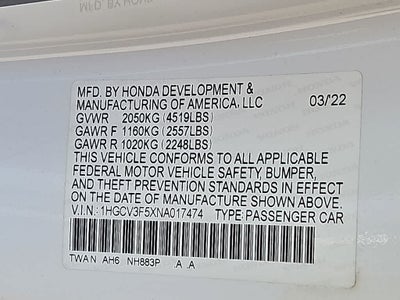 2022 Honda Accord EX-L