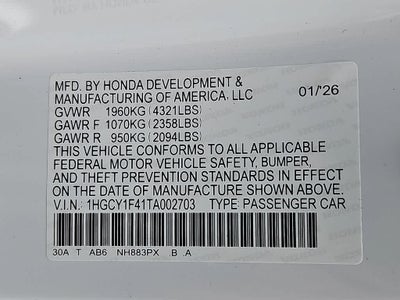 2026 Honda Accord SE