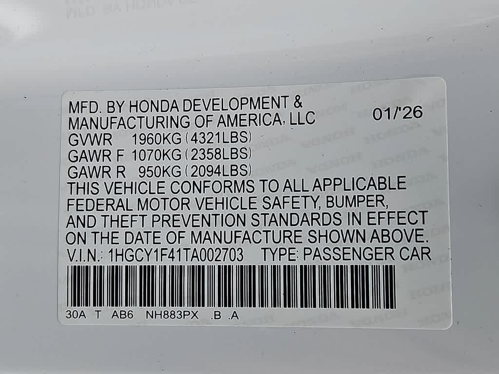 2026 Honda Accord SE