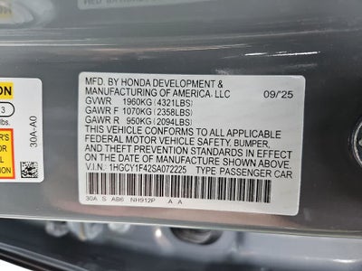 2025 Honda Accord SE