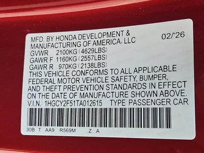 2026 Honda Accord Hybrid Sport