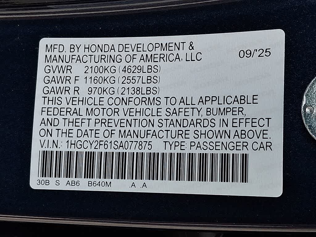 2025 Honda Accord Hybrid EX-L