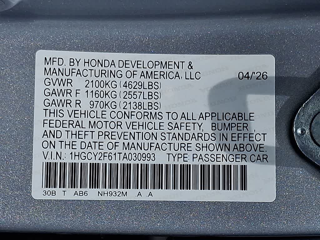2026 Honda Accord Hybrid EX-L