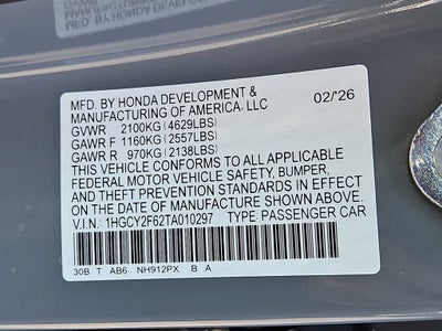 2026 Honda Accord EX-L