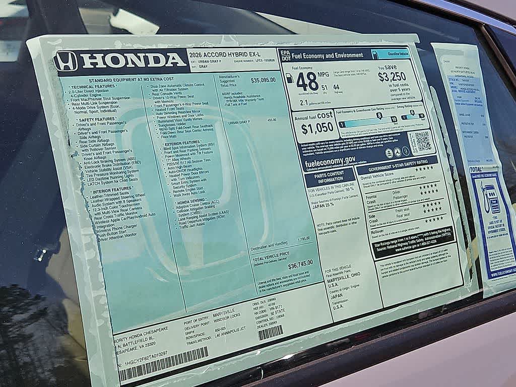 2026 Honda Accord EX-L