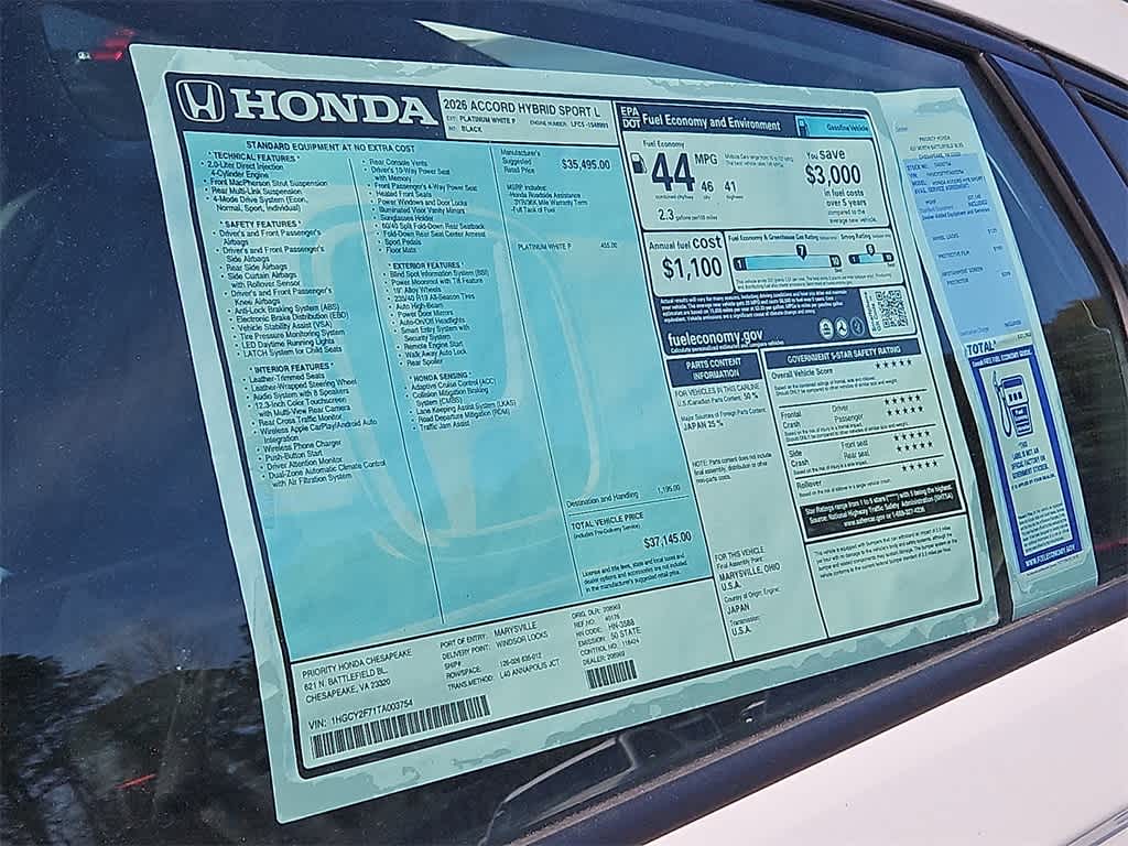 2026 Honda Accord Sport-L