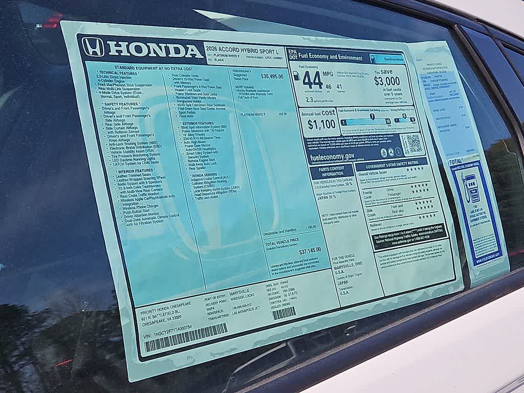 2026 Honda Accord Sport-L