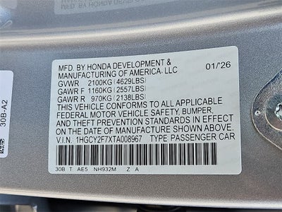 2026 Honda Accord Sport-L